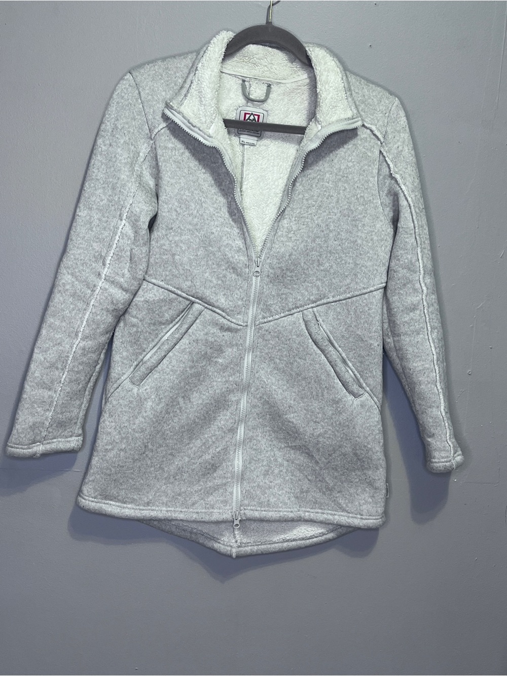 Avalanche Light Gray Teddy Jacket with Sherpa Lining Size XL